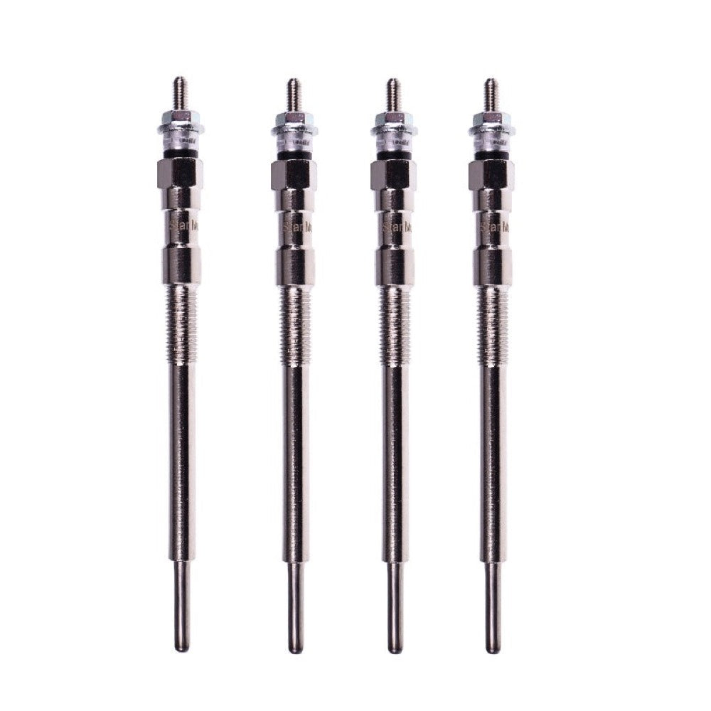 Set of 4 Glow Plug 1J705-65510 for use with Kubota Engine V2607 Excavator KX057-4 KX057-5 U55-4 U55-5 Loader SVL65-2 SSV65 SSV65C R530 R540 R630 R640